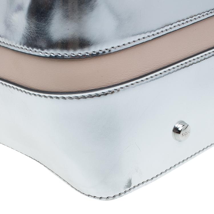 Pre Owned Tod's Silver Leather Small Military Bowler Bag