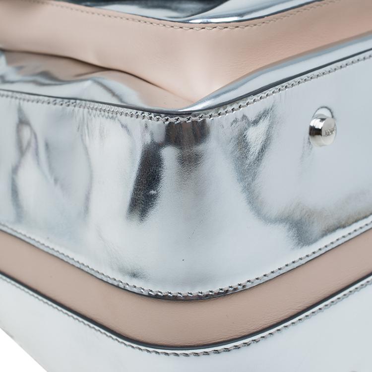Pre Owned Tod's Silver Leather Small Military Bowler Bag