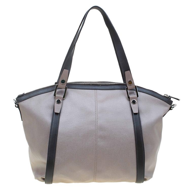 مملوكة مسبقًا Tod's Beige Coated Canvas G-Line Sacca Tote 