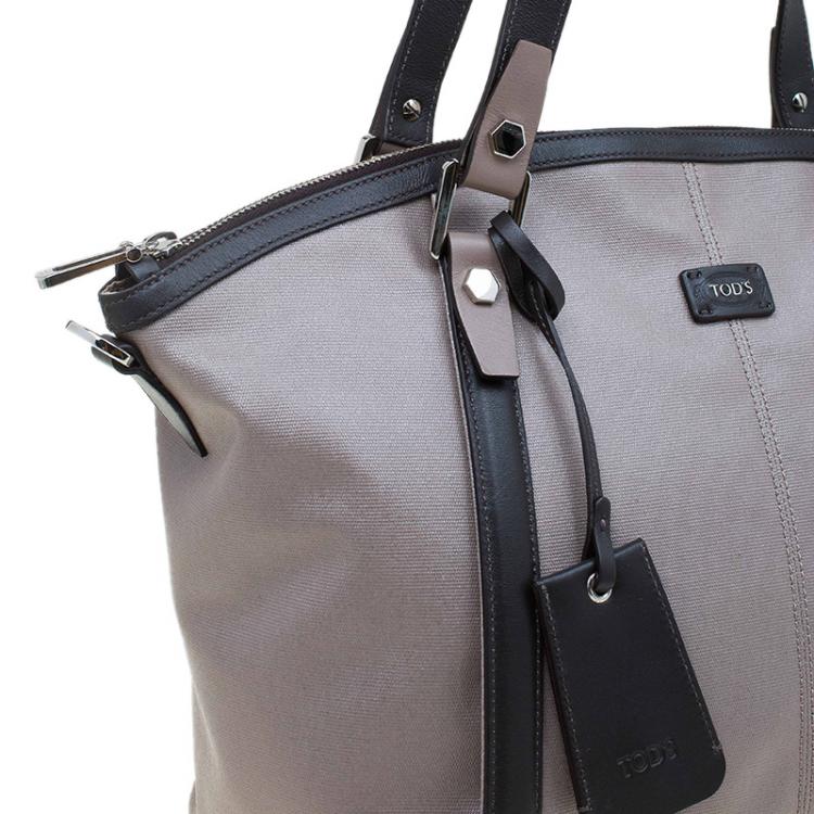 مملوكة مسبقًا Tod's Beige Coated Canvas G-Line Sacca Tote 