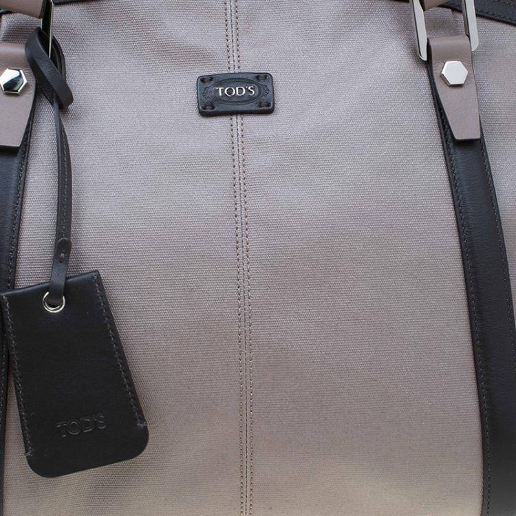 مملوكة مسبقًا Tod's Beige Coated Canvas G-Line Sacca Tote 