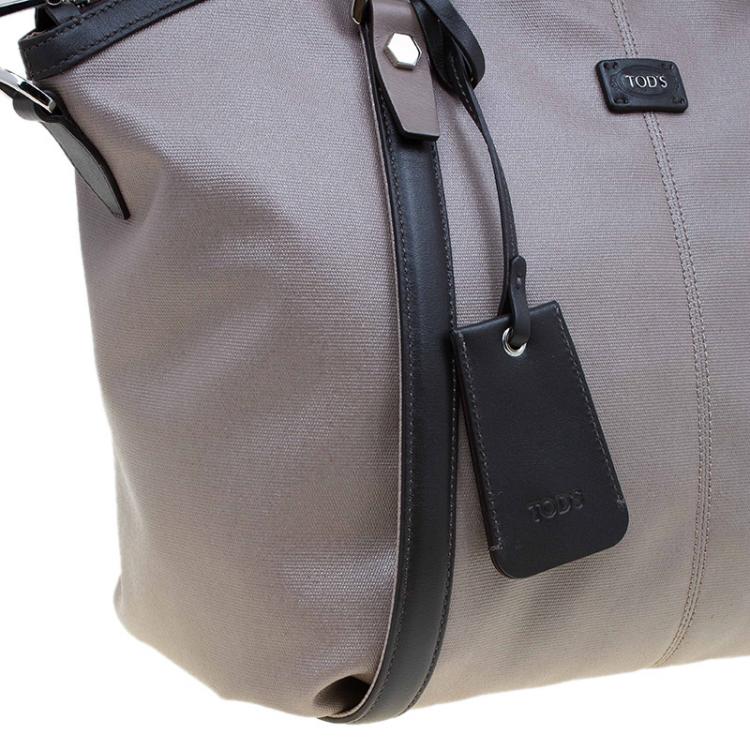 مملوكة مسبقًا Tod's Beige Coated Canvas G-Line Sacca Tote 