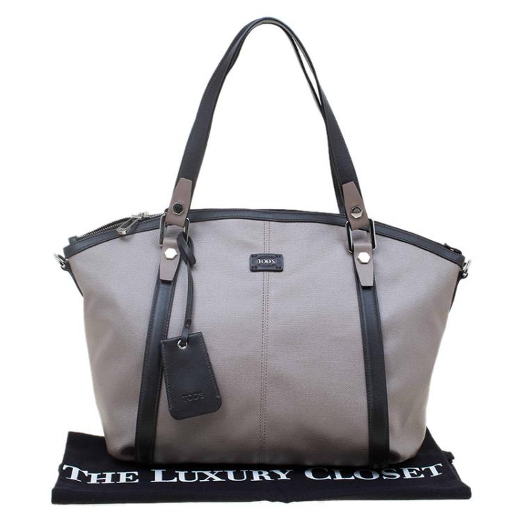 مملوكة مسبقًا Tod's Beige Coated Canvas G-Line Sacca Tote 