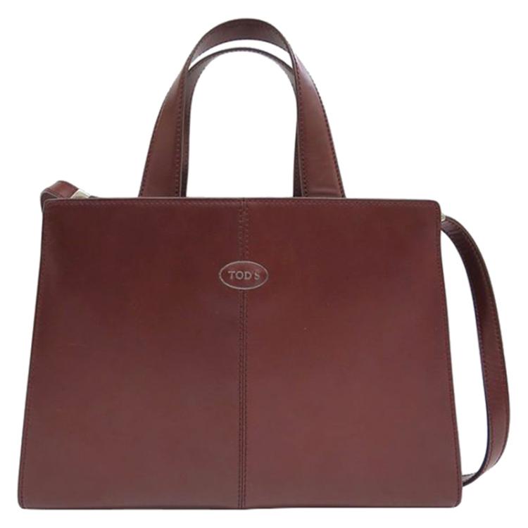 Pre Owned  Tod's Bordeaux Leather Handbag
