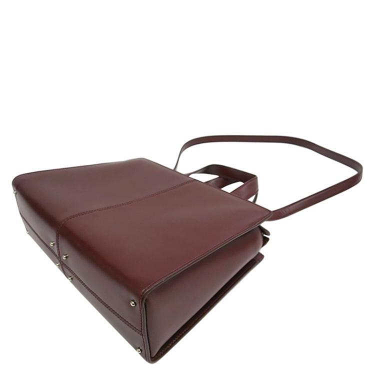 Pre Owned  Tod's Bordeaux Leather Handbag