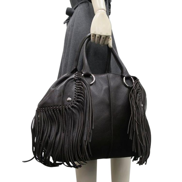 Pre Owned  Tod's  Brown Fringe Leather Tote