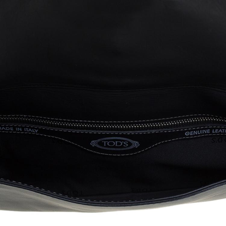 Pre Owned Tod's Black Leather Lucy Clutch