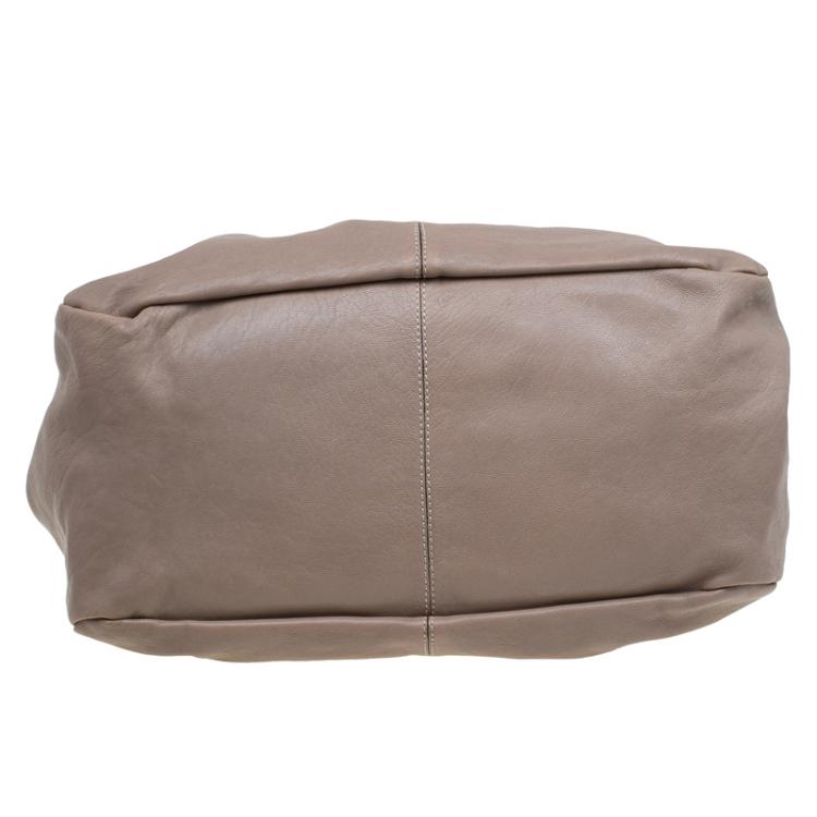 Pre Owned Tod's Beige Leather Ivy Sacca Media Tote