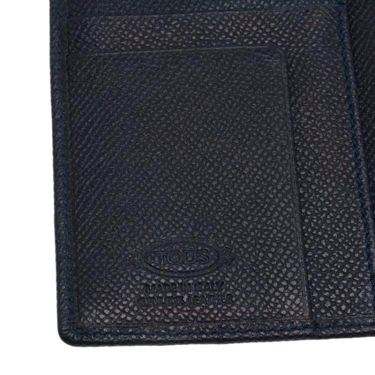 Pre Owned Tod's Dark Blue Leather Continental Wallet