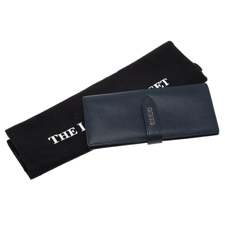 Pre Owned Tod's Dark Blue Leather Continental Wallet