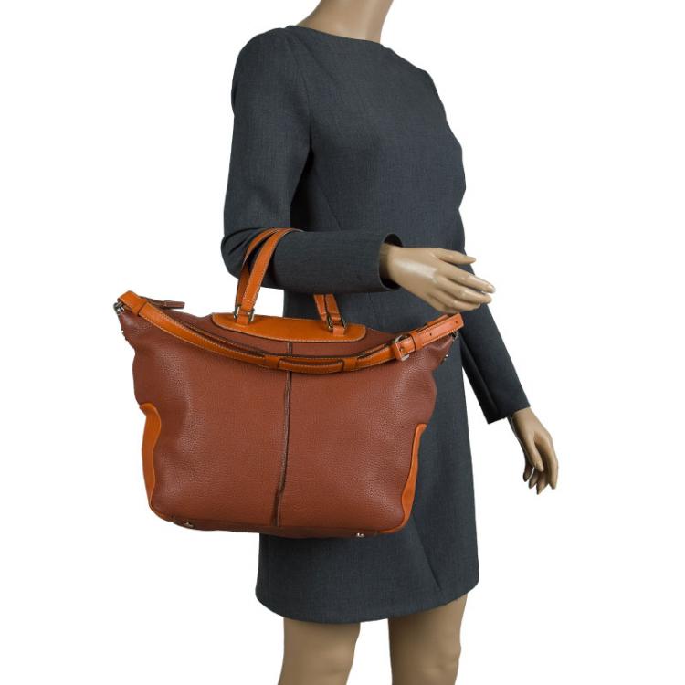 Pre Owned Tod's Two Tone Leather Tote