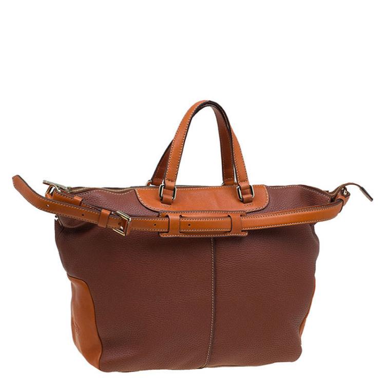Pre Owned Tod's Two Tone Leather Tote