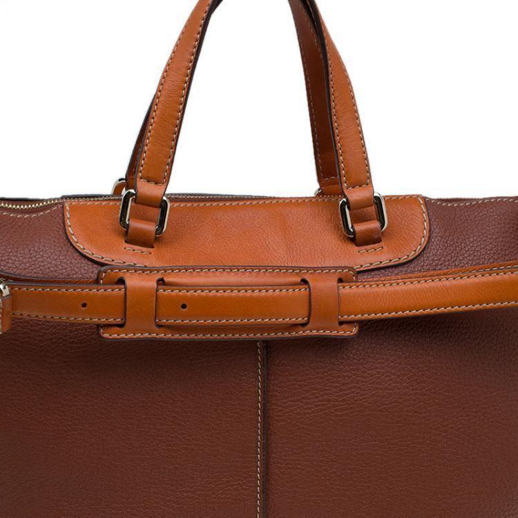 Pre Owned Tod's Two Tone Leather Tote
