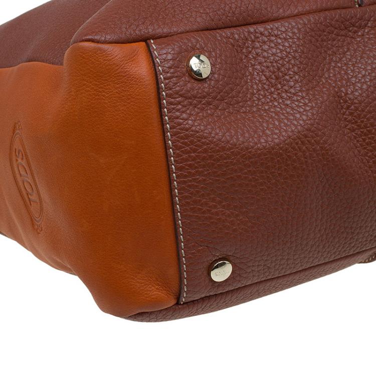 Pre Owned Tod's Two Tone Leather Tote