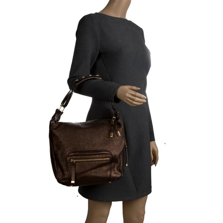 Pre Owned Tod's Bronze Leather Hobo