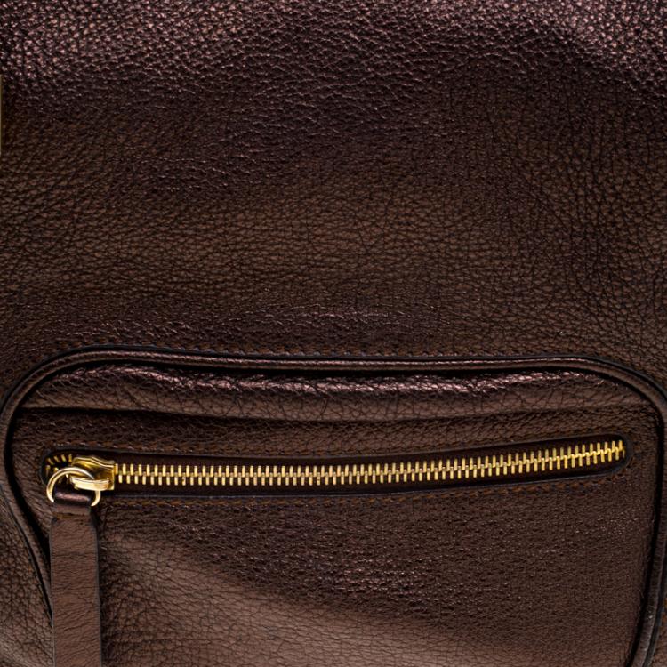 Pre Owned Tod's Bronze Leather Hobo