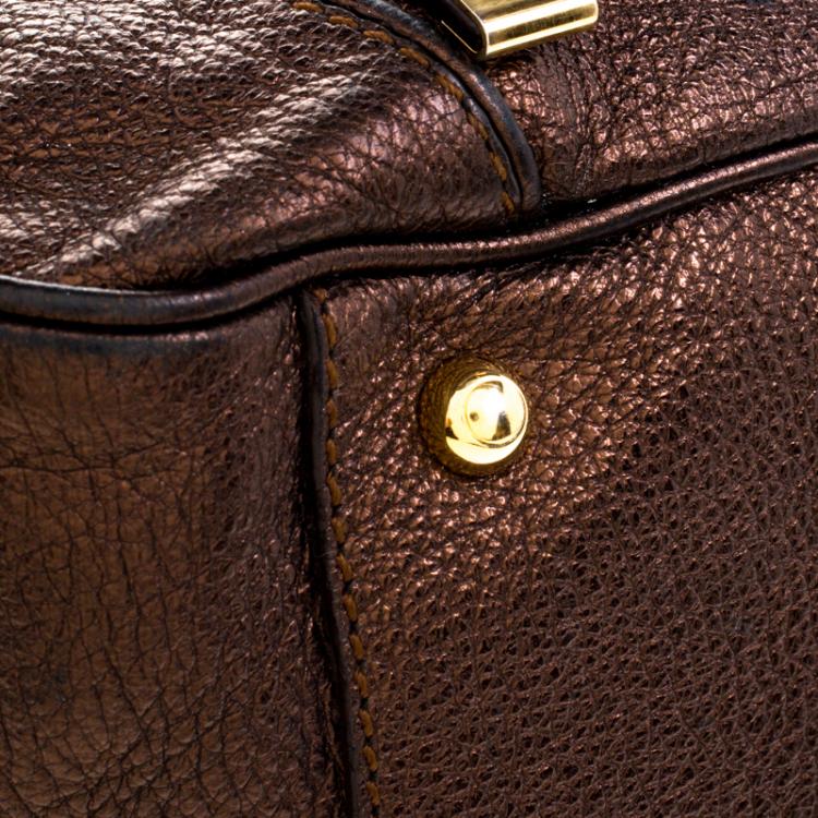 Pre Owned Tod's Bronze Leather Hobo