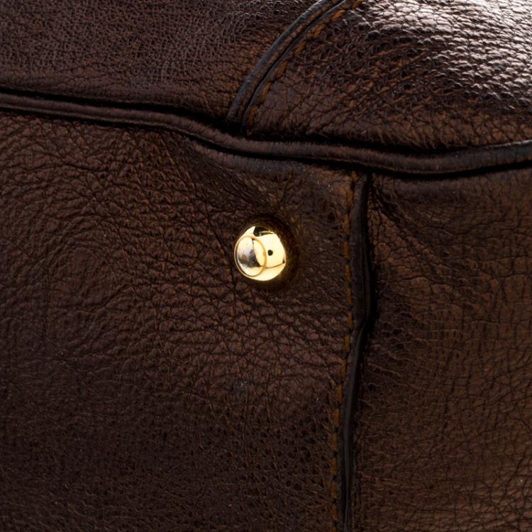 Pre Owned Tod's Bronze Leather Hobo