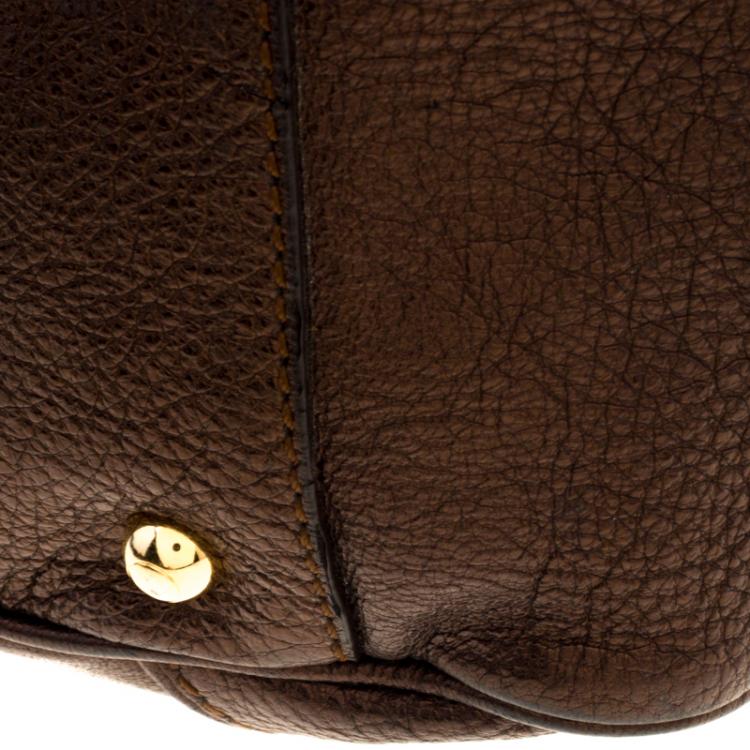 Pre Owned Tod's Bronze Leather Hobo