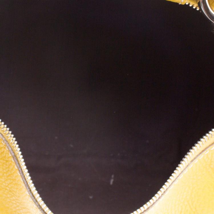 Pre Owned Tod's Yellow Leather Charlotte Hobo