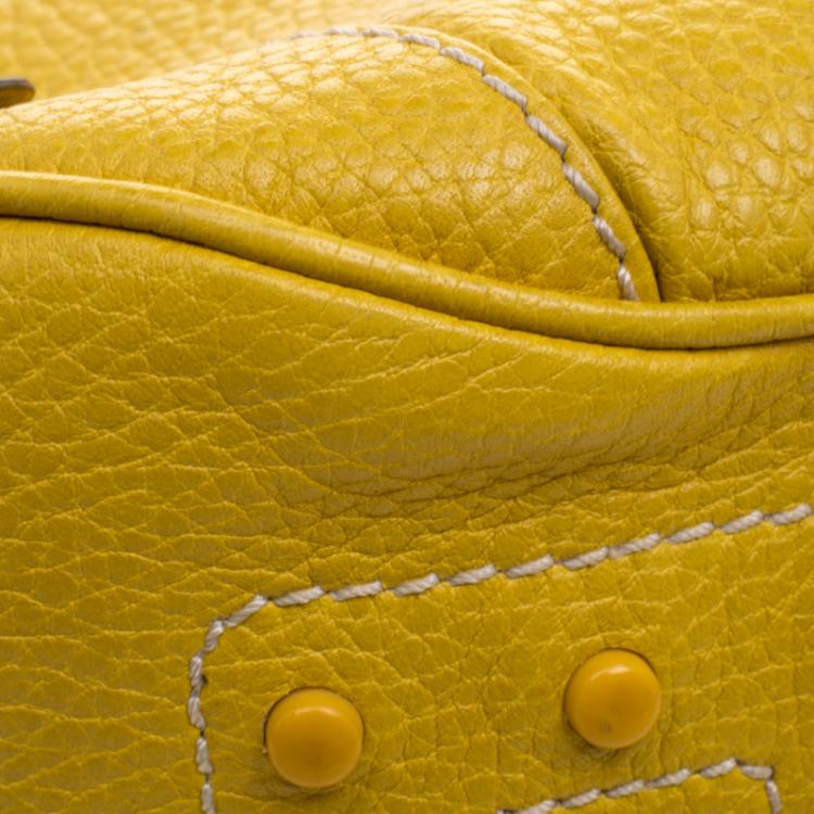 Pre Owned Tod's Yellow Leather Charlotte Hobo