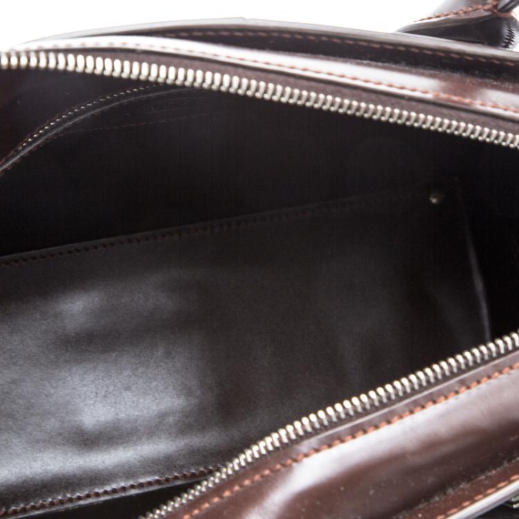 Pre Owned Tod's Dark Brown Leather Classic D Shopping Tote