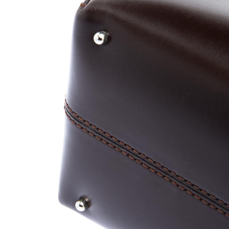 Pre Owned Tod's Dark Brown Leather Classic D Shopping Tote