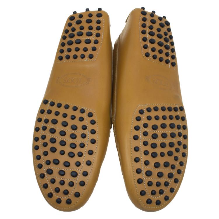 Pre Owned Tod's Beige Leather Penny Loafers Size 40