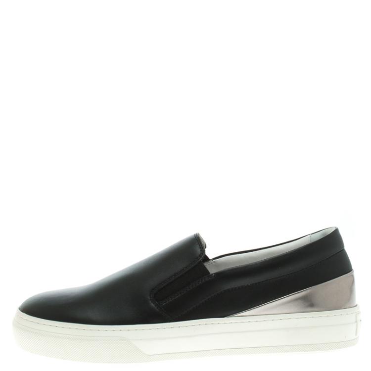 مملوكة مسبقًا Tod's Two Tone Leather Slip On Sneakers Size 36.5