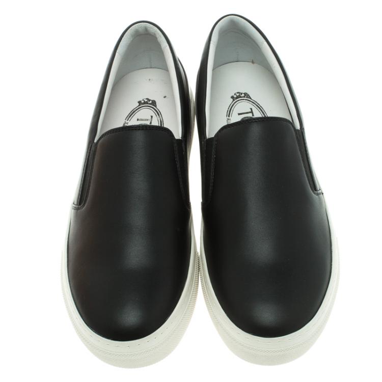 مملوكة مسبقًا Tod's Two Tone Leather Slip On Sneakers Size 36.5