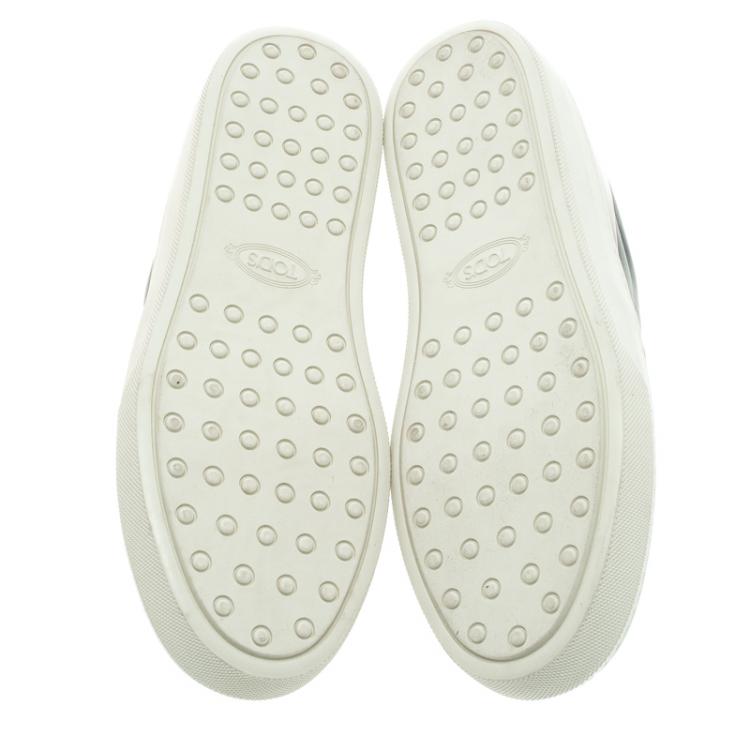 مملوكة مسبقًا Tod's Two Tone Leather Slip On Sneakers Size 36.5