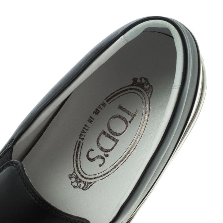 مملوكة مسبقًا Tod's Two Tone Leather Slip On Sneakers Size 36.5
