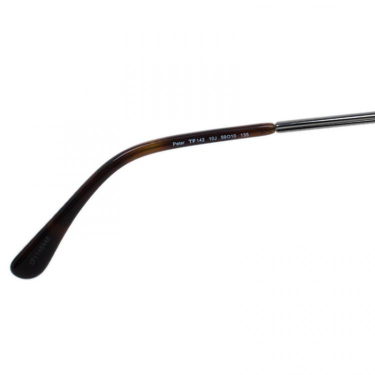 Pre Owned Tom Ford Silver Peter Aviators