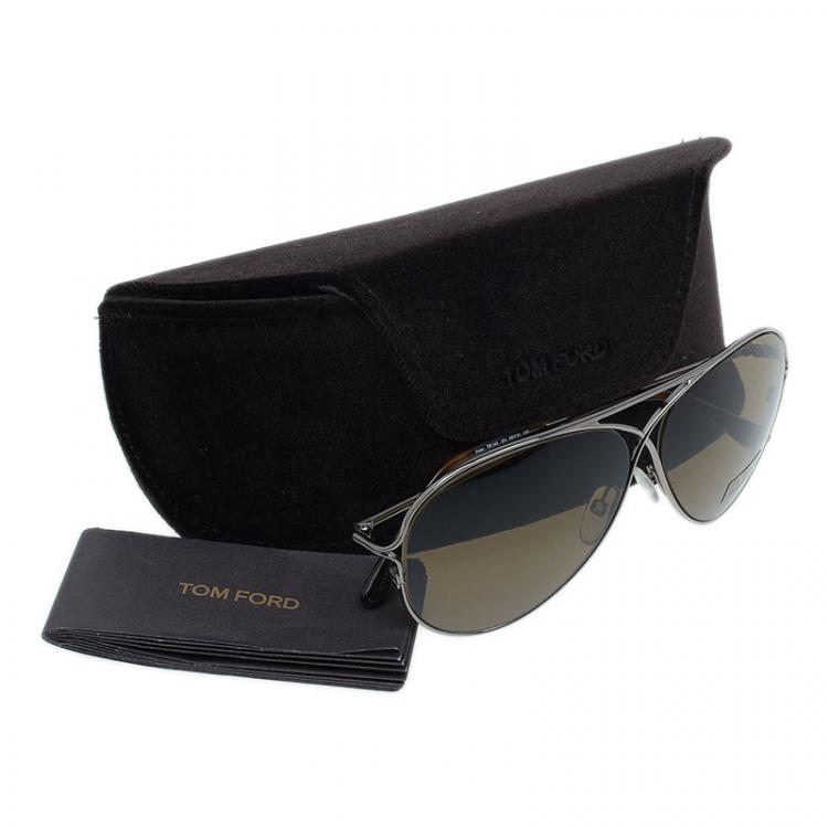 Pre Owned Tom Ford Silver Peter Aviators