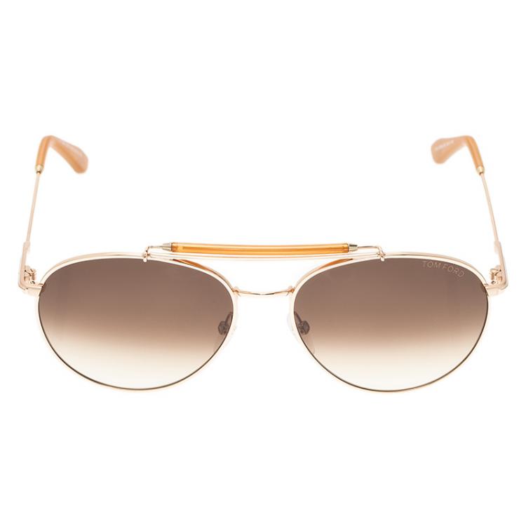 Tom Ford Gold Colin Aviators Tom Ford | The Luxury Closet