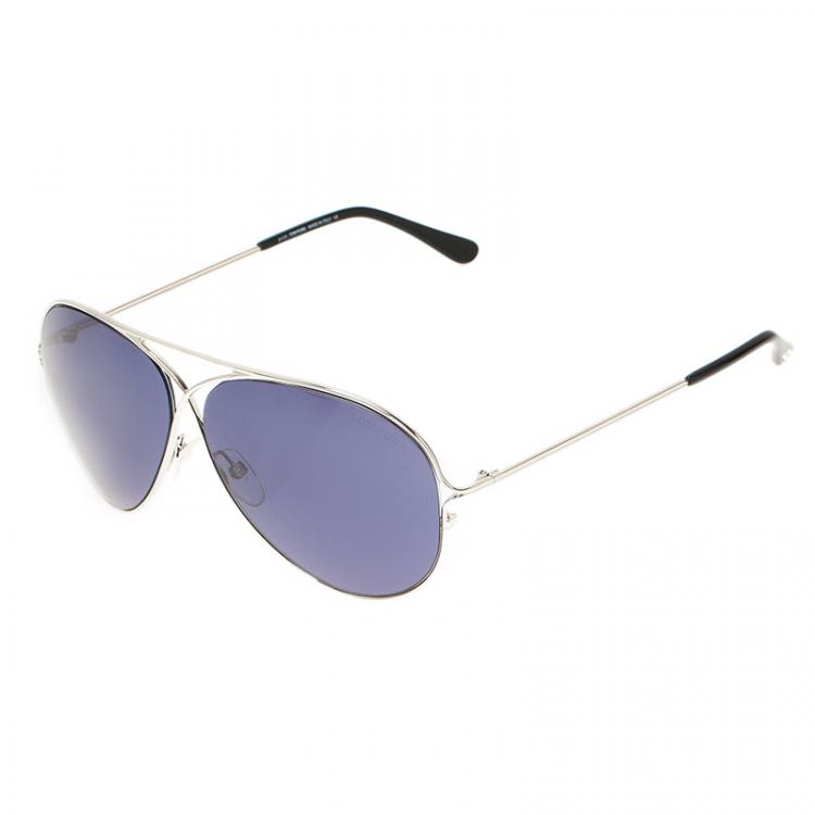 Pre Owned Tom Ford Silver Peter Aviators