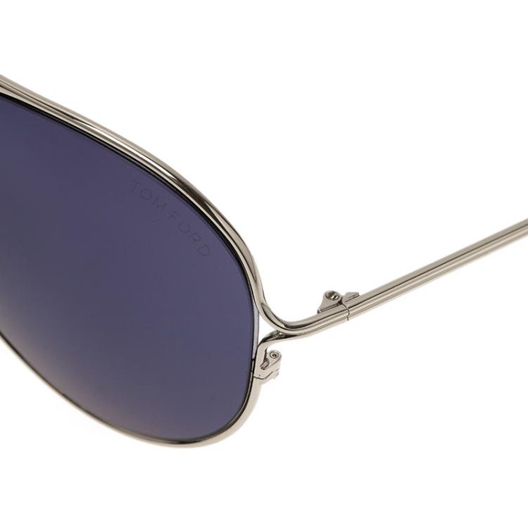 Pre Owned Tom Ford Silver Peter Aviators
