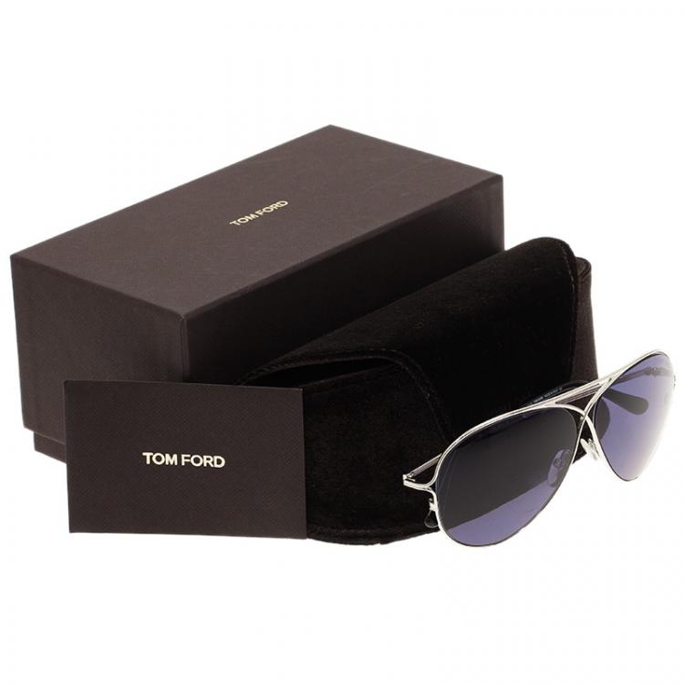 Pre Owned Tom Ford Silver Peter Aviators