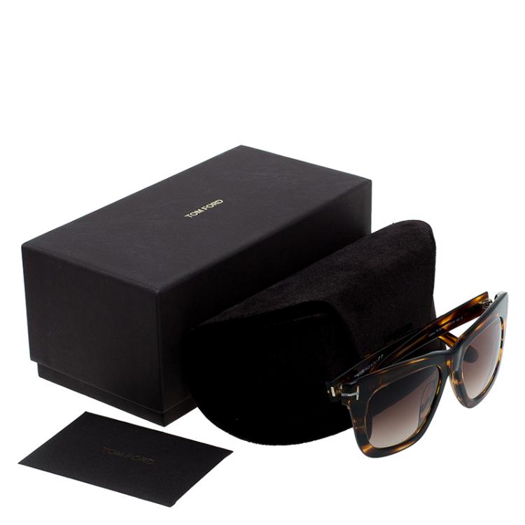 Pre Owned Tom Ford Tortoise Frame Celina Sunglasses