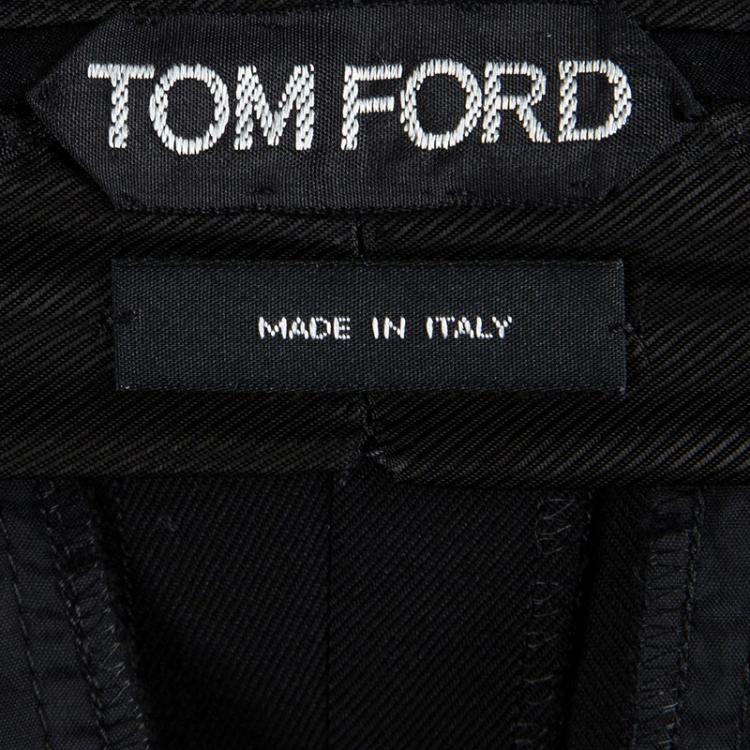 Pre Owned Tom Ford Black Wool Tailored Trousers M
