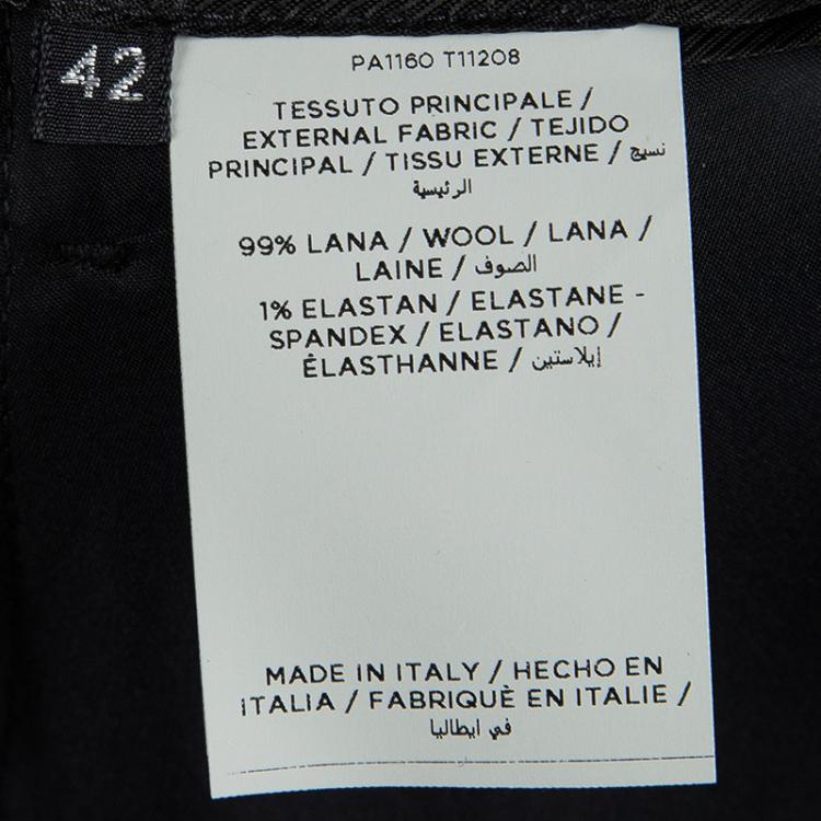 Pre Owned Tom Ford Black Wool Tailored Trousers M