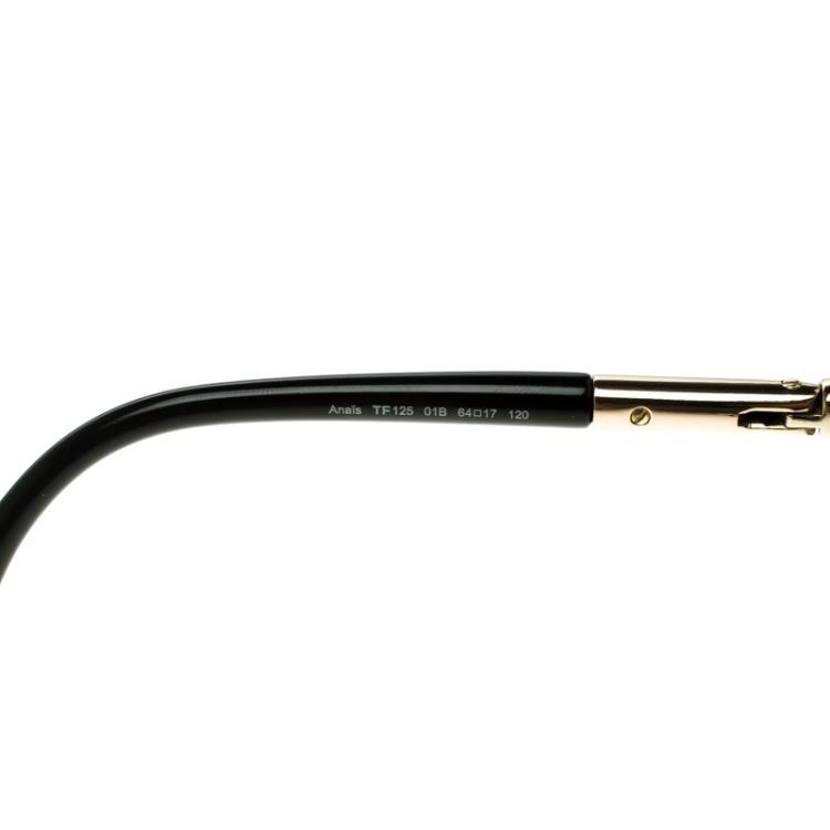 Pre Owned Tom Ford Black TF 125 Anais Oversized Sunglasses