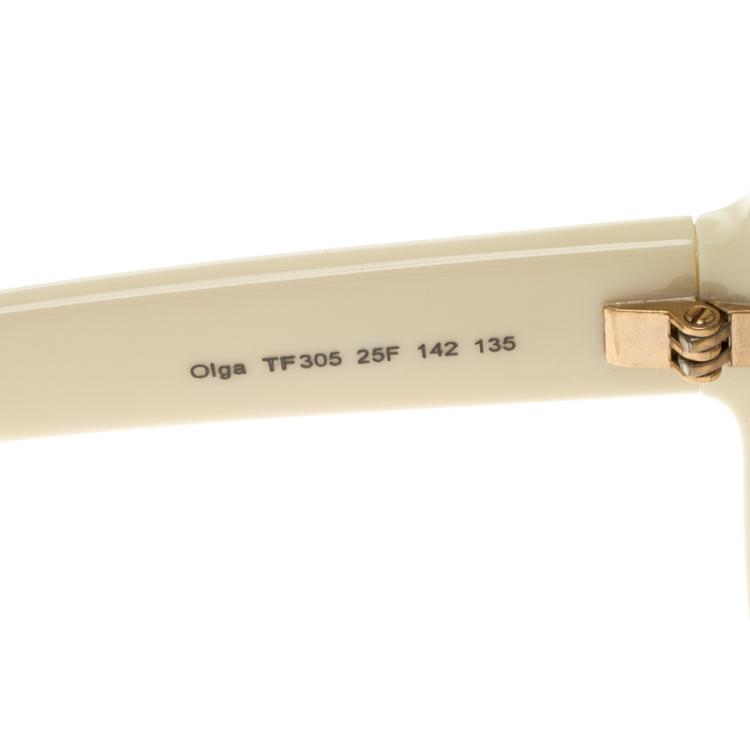 Pre Owned Tom Ford  Brown TF305 Oversized Shield Olga Sunglasses
