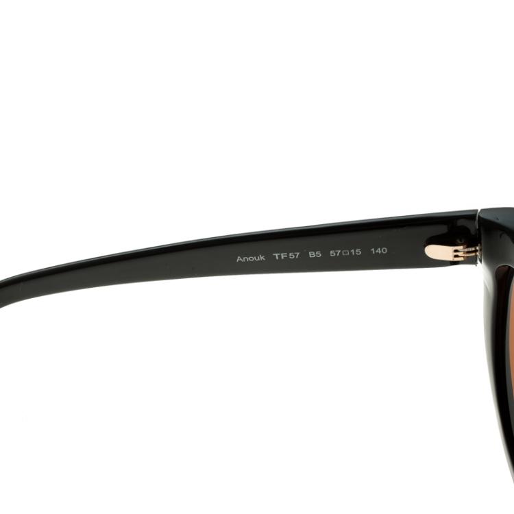 Pre Owned Tom Ford Brown TF57 B5 Anouk Cat Eye Woman Sunglasses