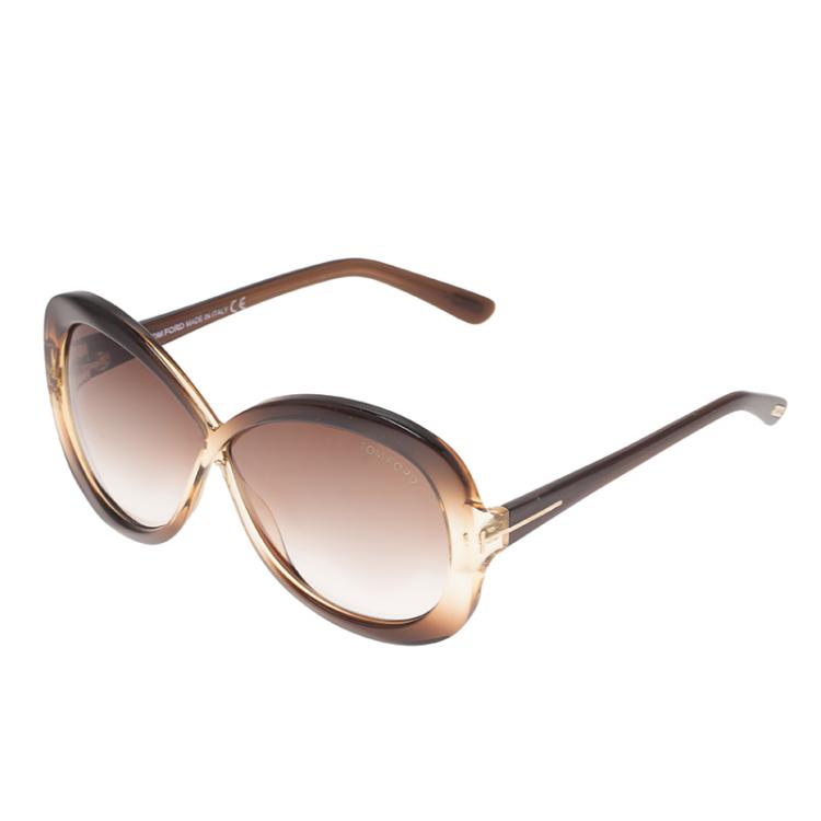 Pre Owned Tom Ford Brown Margot Sunglasses