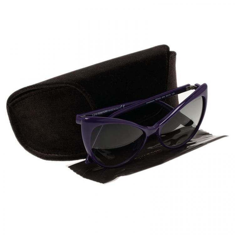 Pre Owned Tom Ford Purple Anastasia Cat Eye Sunglasses