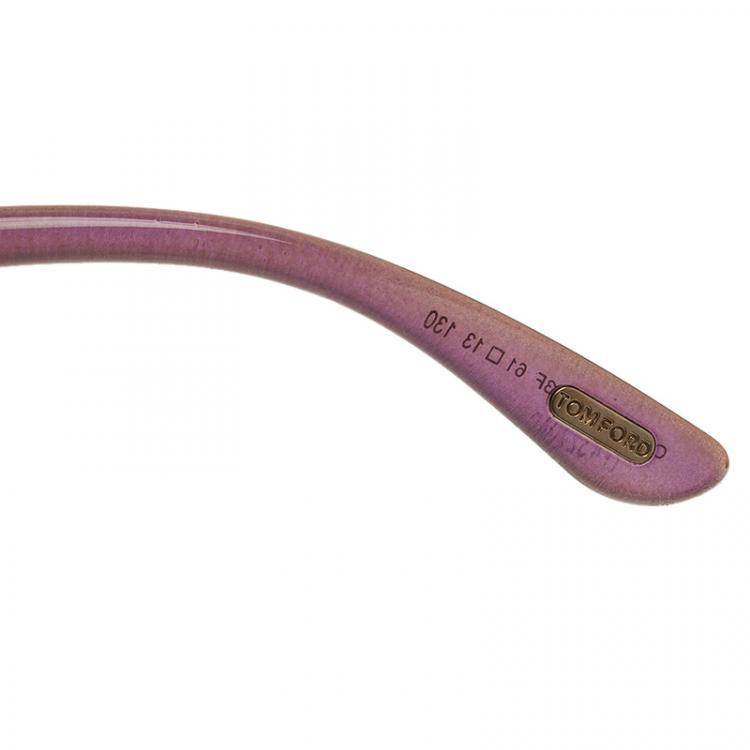 Pre Owned Tom Ford Brown and Purple Callae Sunglasses