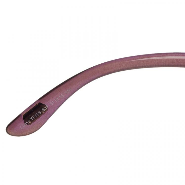 Pre Owned Tom Ford Brown and Purple Callae Sunglasses