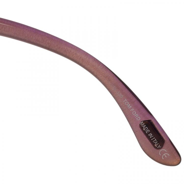 Pre Owned Tom Ford Brown and Purple Callae Sunglasses