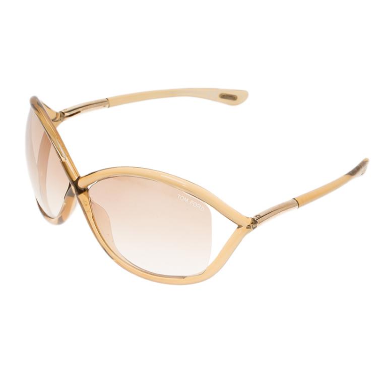 Pre Owned Tom Ford Beige Whitney Sunglasses